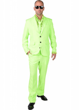Feestbazaar Fluor Groen Kostuum Man