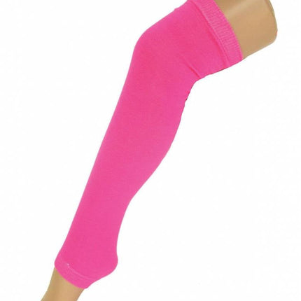 Feestbazaar Fluor roze Beenwarmers 60cm