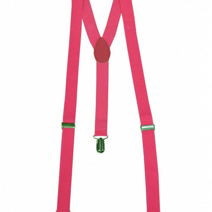 Feestbazaar Fluor roze bretels