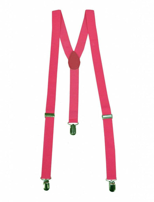 Feestbazaar Fluor roze bretels