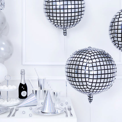 Feestbazaar Folie Ballon Bal Holografisch Disco 40cm
