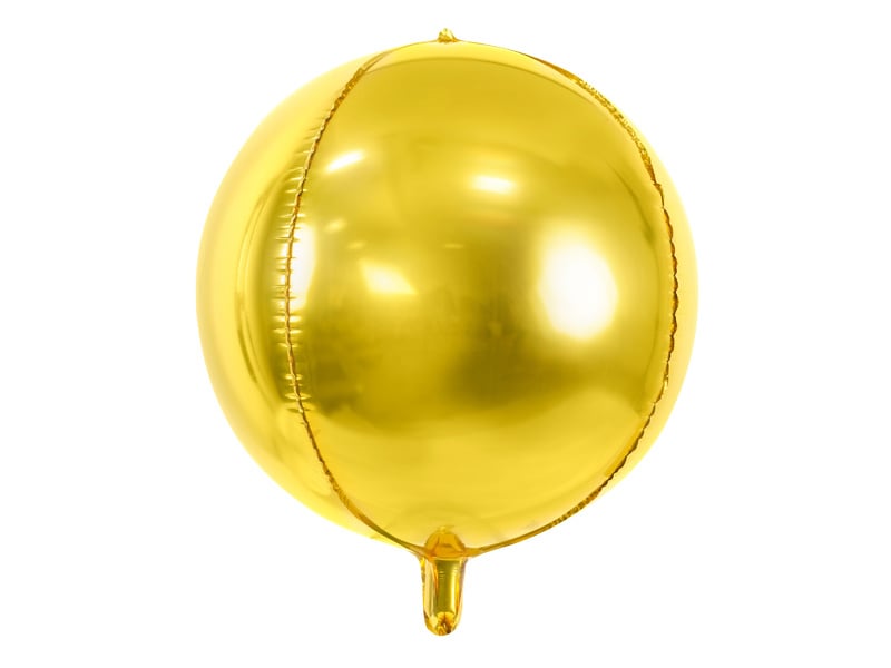 Feestbazaar Folie Ballon Bal Metallic Goud 40cm