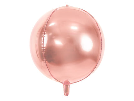 Feestbazaar Folie Ballon Bal Metallic Rose Goud 40cm