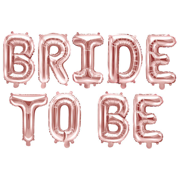 Feestbazaar Folie Ballon Bride to be, 340x35cm rose goud
