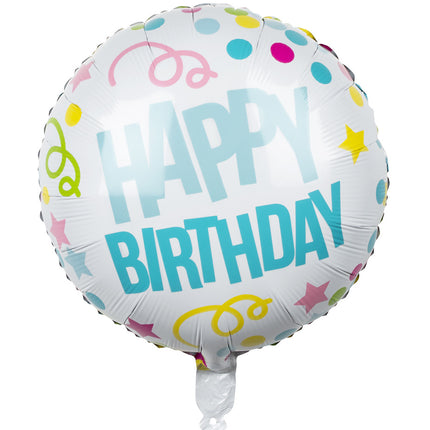 Feestbazaar Folie Ballon Happy Birthday Confetti