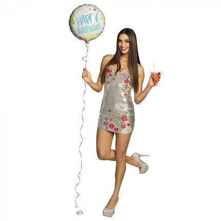 Feestbazaar Folie Ballon Happy Birthday Confetti