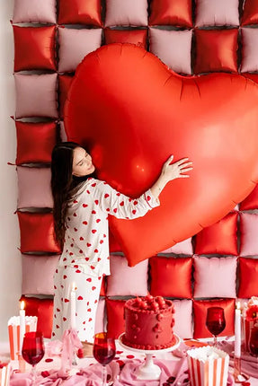 Feestbazaar Folie Ballon Hart XXL Rood 136x129cm