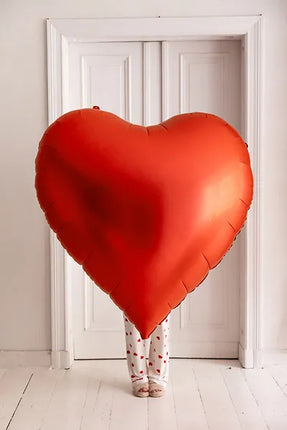 Feestbazaar Folie Ballon Hart XXL Rood 136x129cm