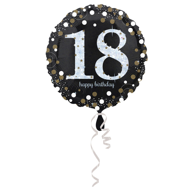 Feestbazaar Folieballon 18 jaar Happy Birthday 43cm