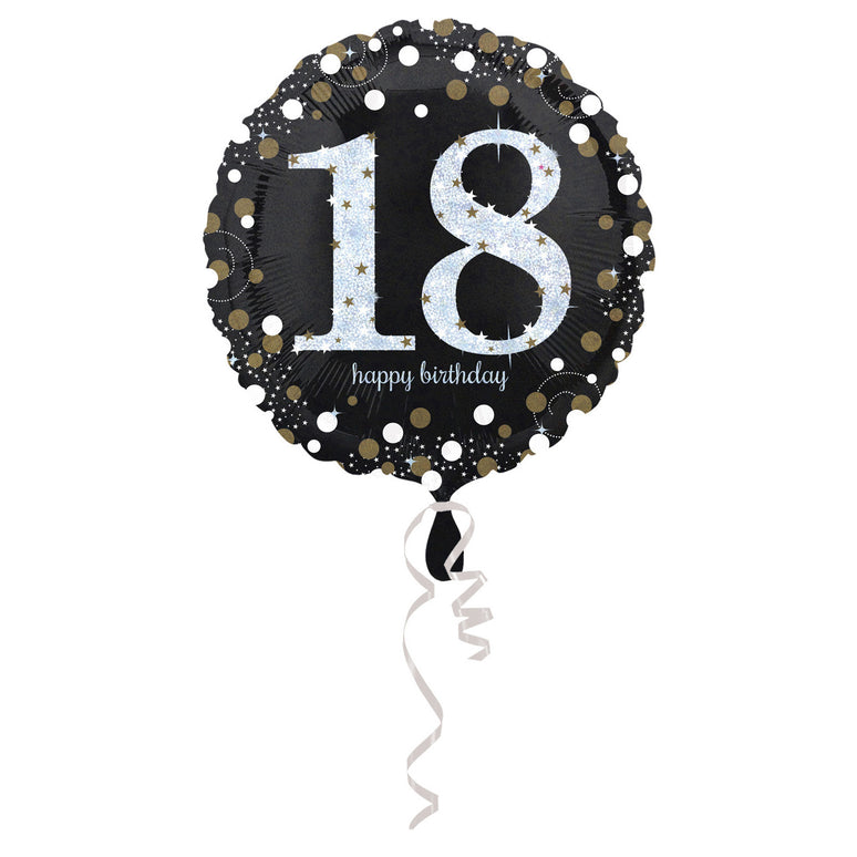 Feestbazaar Folieballon 18 jaar Happy Birthday 43cm
