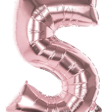 Feestbazaar Folieballon '5' Roségoud groot
