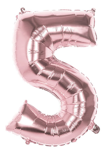 Feestbazaar Folieballon '5' Roségoud groot