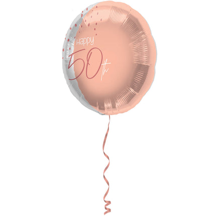 Feestbazaar Folieballon 50 Jaar Elegant Blush - 45cm
