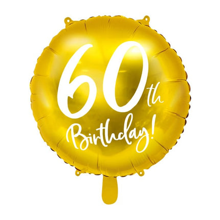 Feestbazaar Folieballon 60th Birthday goud (45cm)