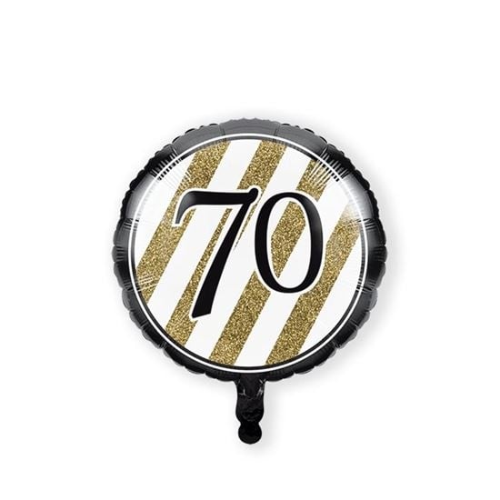 Feestbazaar Folieballon '70' Black & Gold