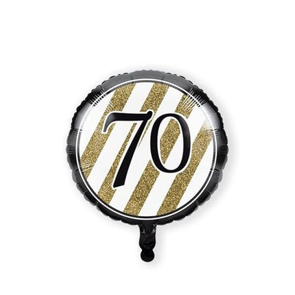 Feestbazaar Folieballon '70' Black & Gold