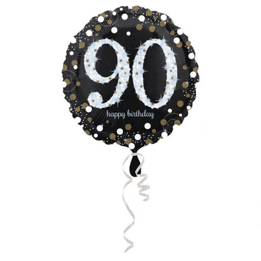Feestbazaar Folieballon 90 Jaar Happy Birthday Sparkling Gold 43cm