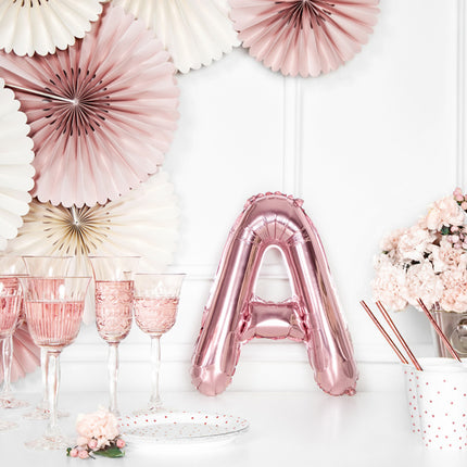 Feestbazaar Folieballon A rose goud 35cm