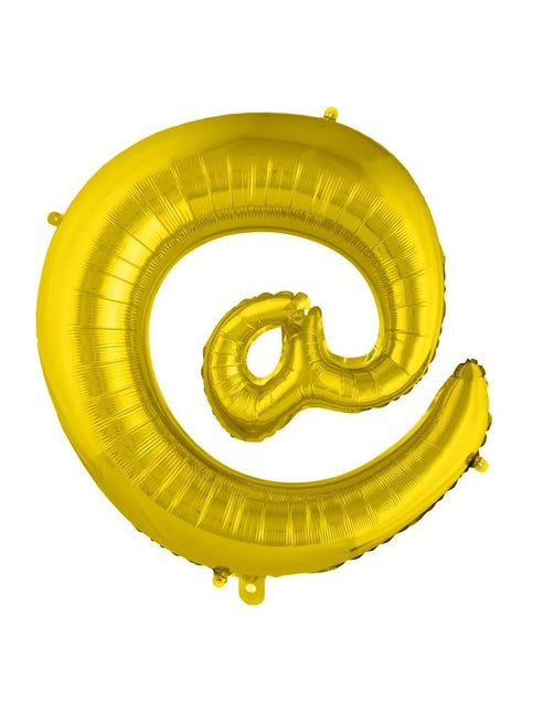 Feestbazaar Folieballon Apenstaartje Goud 100cm