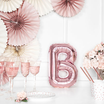 Feestbazaar Folieballon B rose goud 35cm