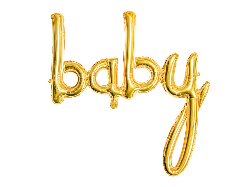 Feestbazaar Folieballon 'Baby' Goud - 73 x 75cm