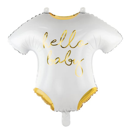 Feestbazaar Folieballon baby romper 'Hello Baby'