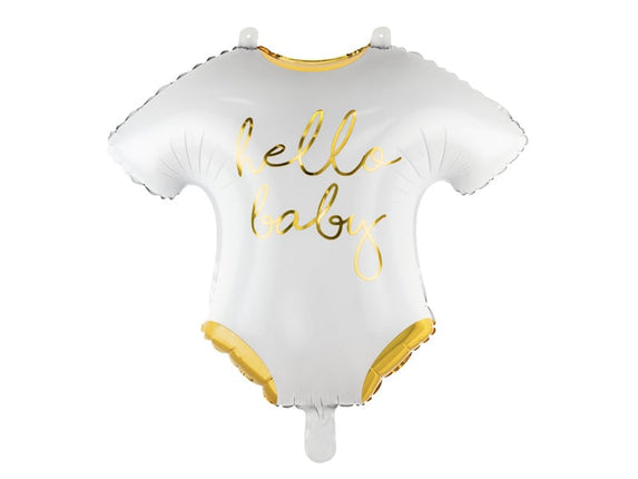 Feestbazaar Folieballon baby romper 'Hello Baby'