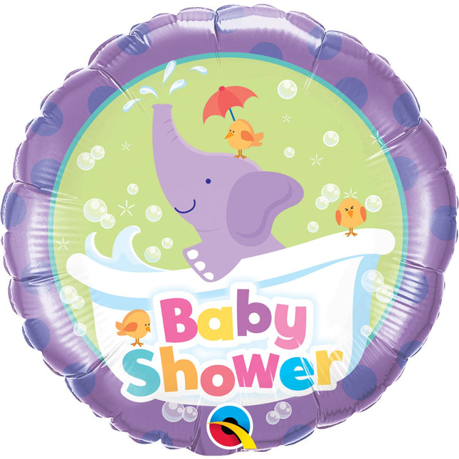 Feestbazaar Folieballon Babyshower Oilfant Paars - 45cm