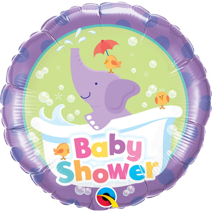 Feestbazaar Folieballon Babyshower Oilfant Paars - 45cm