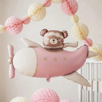 Feestbazaar Folieballon Beer Piloot Roze