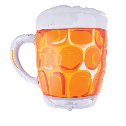 Feestbazaar Folieballon Bierglas groot 100cm