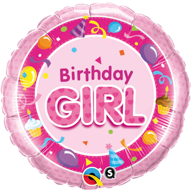 Feestbazaar Folieballon Birthday Girl Roze