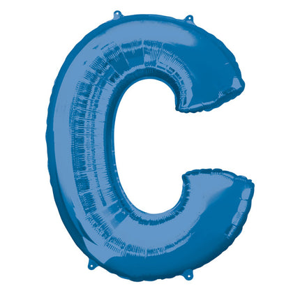 Feestbazaar Folieballon Blauwe Letter 'C' groot