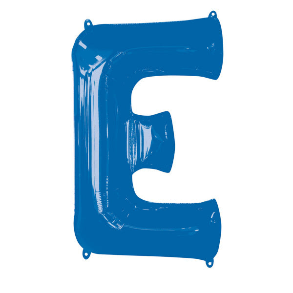 Feestbazaar Folieballon Blauwe Letter 'E' groot