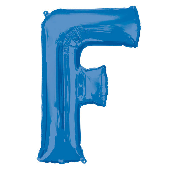 Feestbazaar Folieballon Blauwe Letter 'F' groot