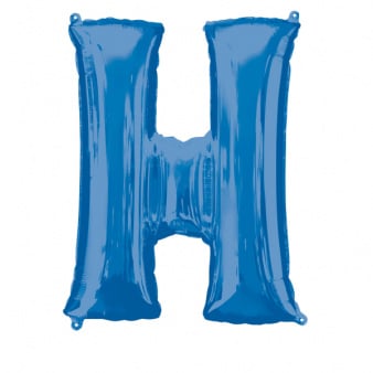 Feestbazaar Folieballon Blauwe Letter 'H' - Groot