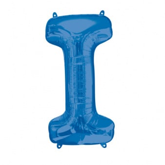 Feestbazaar Folieballon Blauwe Letter 'I' - Groot
