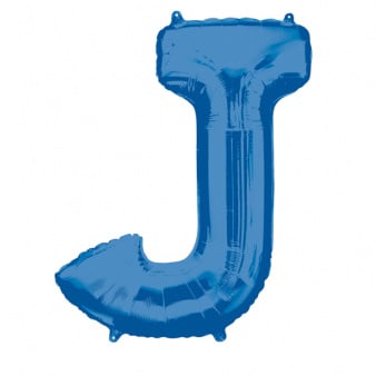 Feestbazaar Folieballon Blauwe Letter 'J' - Groot