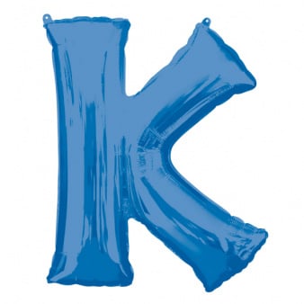 Feestbazaar Folieballon Blauwe Letter 'K' - Groot