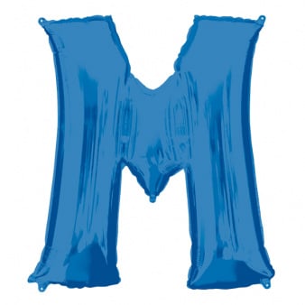 Feestbazaar Folieballon Blauwe Letter 'M' - Groot