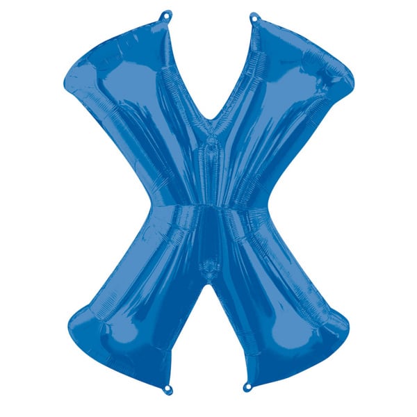 Feestbazaar Folieballon Blauwe Letter 'X' - Groot