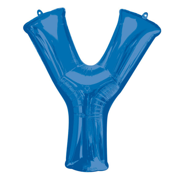 Feestbazaar Folieballon Blauwe Letter 'Y' - Groot