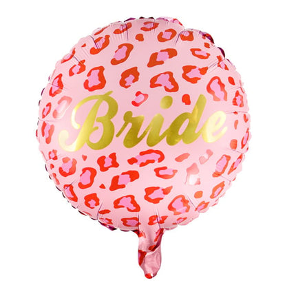 Feestbazaar Folieballon Bride Goud Rood Roze 45cm