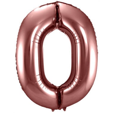 Feestbazaar Folieballon Brons Cijfer 0 - 86 cm