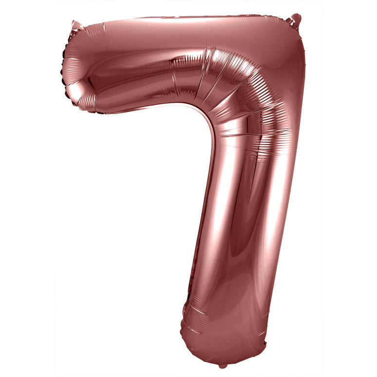 Feestbazaar Folieballon Brons Cijfer 7 - 86 cm