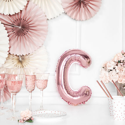 Feestbazaar Folieballon C rose goud 35cm