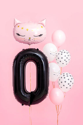 Feestbazaar Folieballon Cijfer 0 Zwart (86cm)