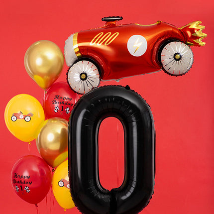 Feestbazaar Folieballon Cijfer 0 Zwart (86cm)