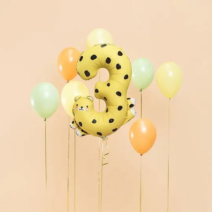 Feestbazaar Folieballon Cijfer 3 Cheeta (75cm)