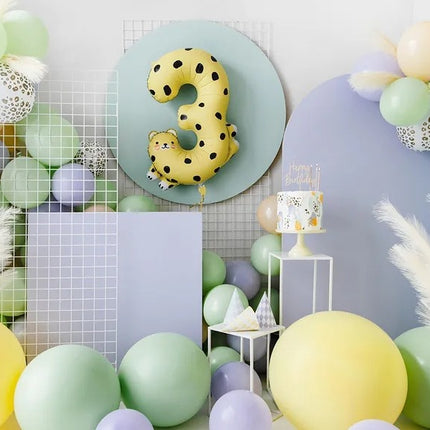Feestbazaar Folieballon Cijfer 3 Cheeta (75cm)